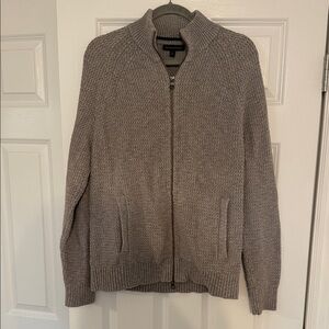 Banana Republic Men's Zip-Up Sweater in Gray